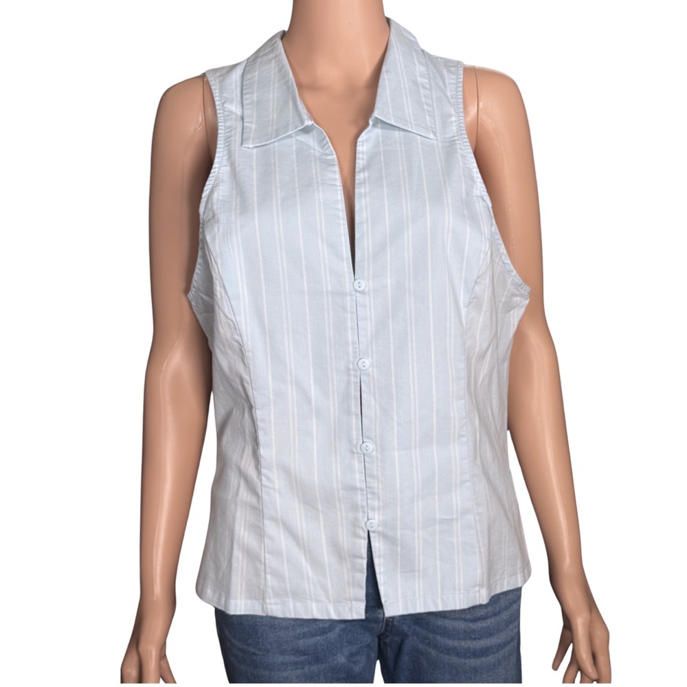 Urban Outfitters Party Girl Cotton-Blend Button-Down Sleeveless Shirt new‎